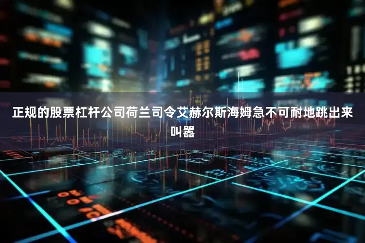 正规的股票杠杆公司荷兰司令艾赫尔斯海姆急不可耐地跳出来叫嚣